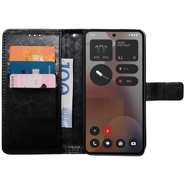 Wallet cover 3-kort Nothing Phone 3a Pro - Sort