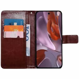 Wallet cover 3-kort Google Pixel 9a - Brun