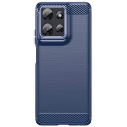 Børstet silikone cover Motorola Moto G Power (2025) - Blå