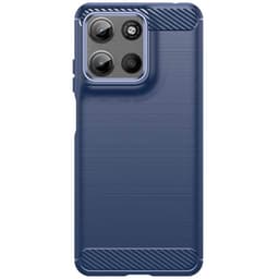 Børstet silikondeksel Motorola Moto G15 Power - Blå