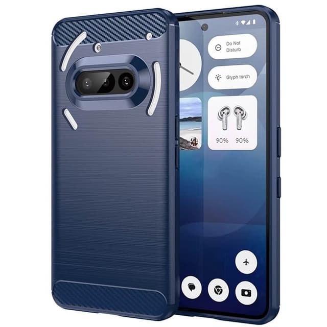 Børstet silikone cover Nothing Phone 3a - Blå