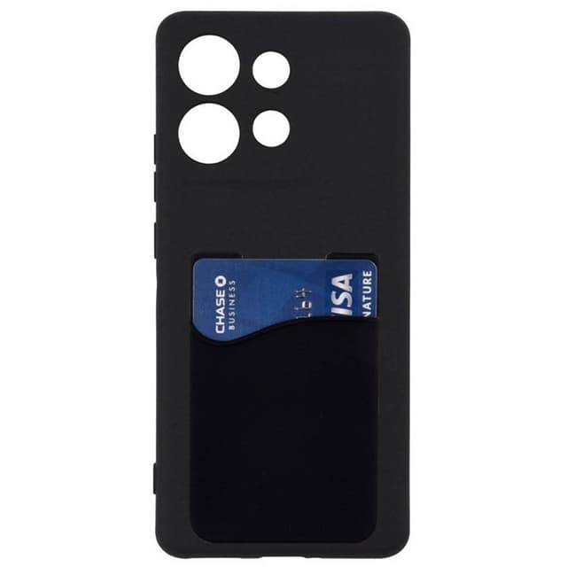 Silikonikuori korttitelineellä Motorola Moto G15 Power - Musta