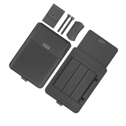 Laptop-futteral, beskyttende etui i PU-lær Grå 15 tommer