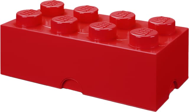 Play LEGO oppbevaringsboks (8 knotter, dyp rød)
