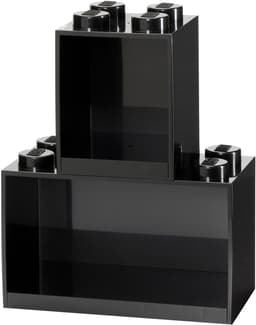LEGO hyldesæt (4 og 8 knopper, sort)