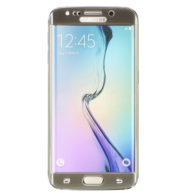 Samsung Galaxy S6 Edge Herdet Glass Galvanisering - Gull