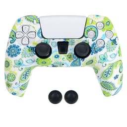 DATA FROG För Sony Playstation 5 Silikonskydd Spelkontrollskydd med 2 Rocker Caps