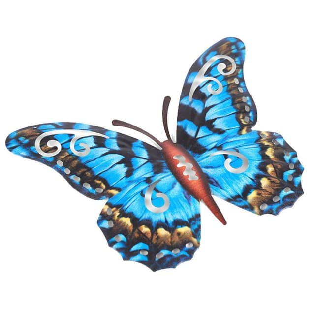Art 3D Butterfly Vegghengende dekor Hagepynt til hjemmet - Blå