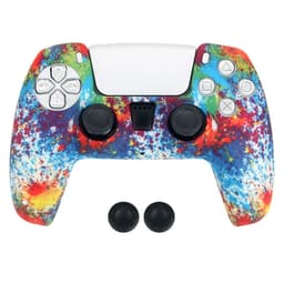 DATA FROG til Sony Playstation 5 Silikondeksel Spillkontrollerdeksel med 2 vippedeksler