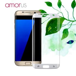 AMORUS Samsung Galaxy S7 Edge Härdat glas - Vit
