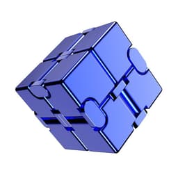 Fidget Spinner Avslappning Infinite Cube Metall Flip Kub Blå