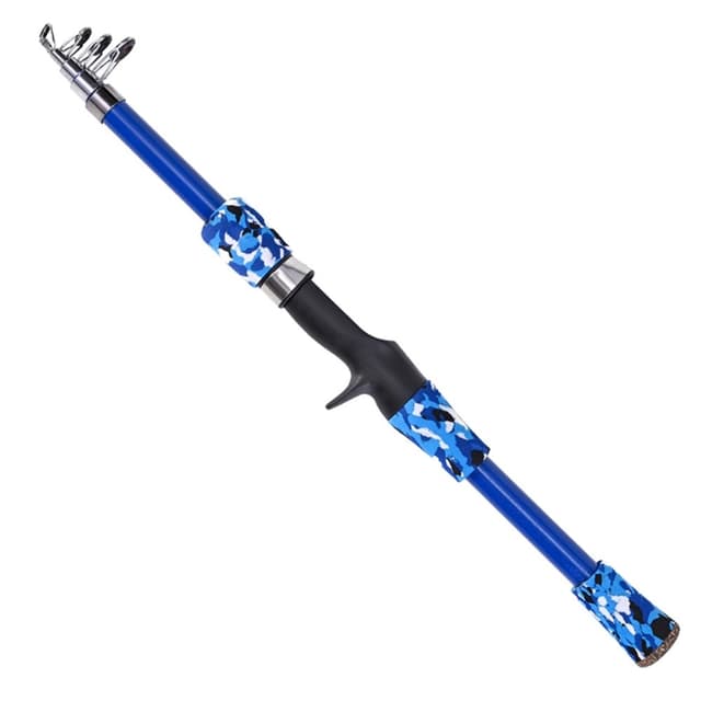 LEO 165 cm infällbar fiskestång i glasfiber spinnande fiskespö
