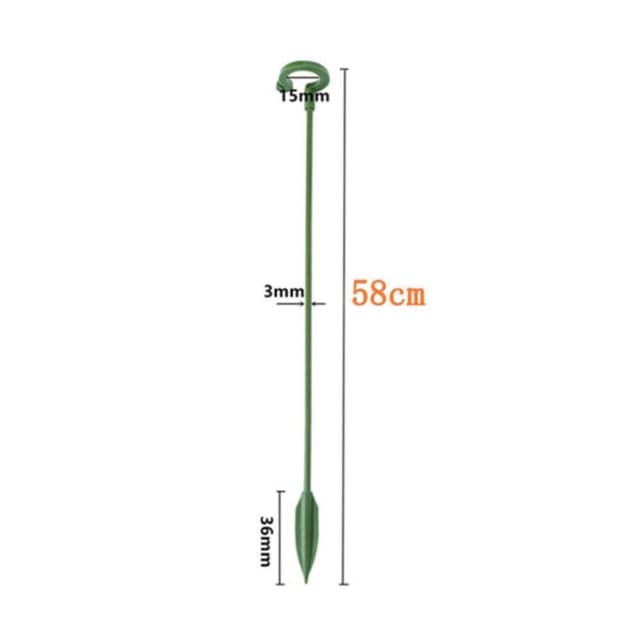 3stk 58cm plantestøtteblomsterplante Enkeltstilket glassfiberstøttestang