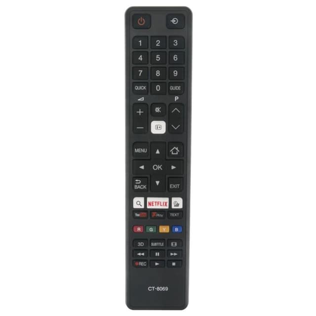 CT-8069 TV fjärrkontroll Ersättning för Toshiba Smart TV