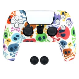 DATA FROG För Sony Playstation 5 Silikonskydd Spelkontrollskydd med 2 Rocker Caps