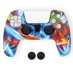 DATA FROG Til Sony Playstation 5 Silikone Cover Gamepad Beskyttelsescover med 2 Rocker Caps