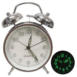 Retro Twin Bell Alarm Stille Vekkerklokke