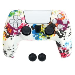 DATA FROG För Sony Playstation 5 Silikonskydd Spelkontrollskydd med 2 Rocker Caps