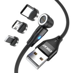 1 m latauskaapeli 3-in-1 magneettinen Lightning-/Type-C/Micro