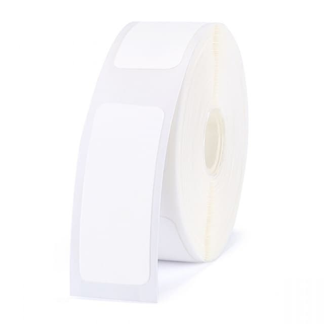 Termoetiketter for Niimbot D11 etiketteringsmaskin, Selvklebende, 12x40mm, Hvit