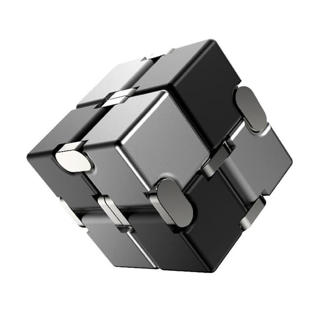 Fidget Spinner Infinite Cube Metal Stressaflastningsflipblok - Sort-Hvid