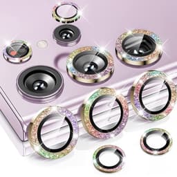 ENKAY Kamera Lins Skydd till Samsung Galaxy S24 Ultra Härdat glas Glitter