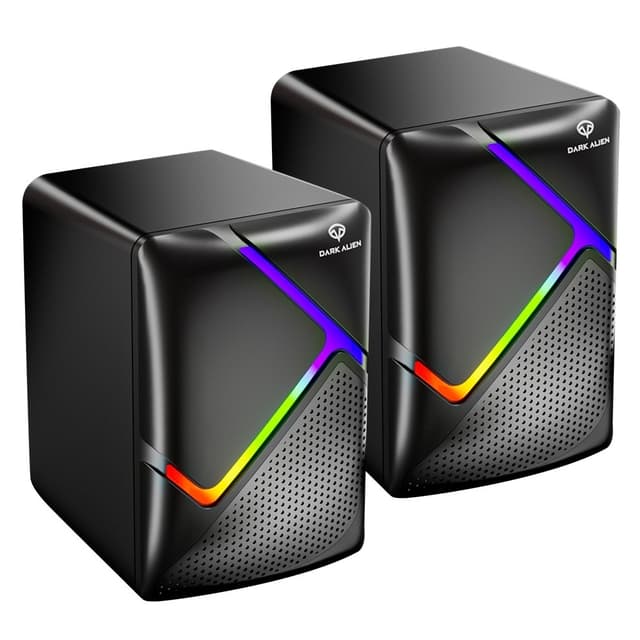DARK ALIEN USB Stationära Högtalare Dator Laptop Subwoofer RGB