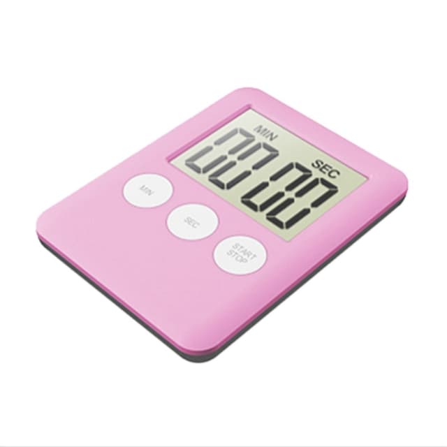 Tunn kökstimer Timer Stor Skärm Digital magnetisk nedräkning - Rosa