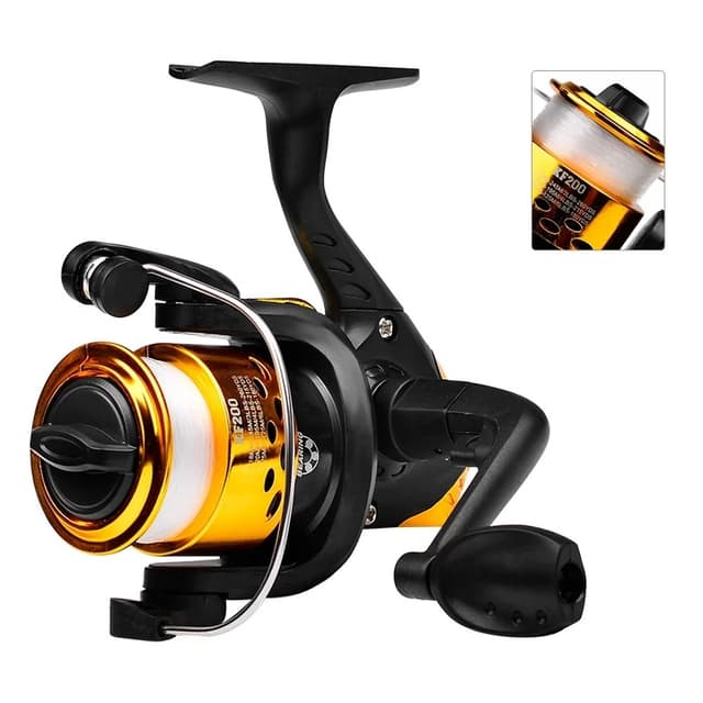 Fiskerulle med spinnrulle 5. 2:1 1BB ABS fisketromle med nylonsnor