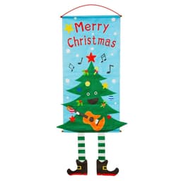 God jul flagg jul hengende banner dørdekor - juletre
