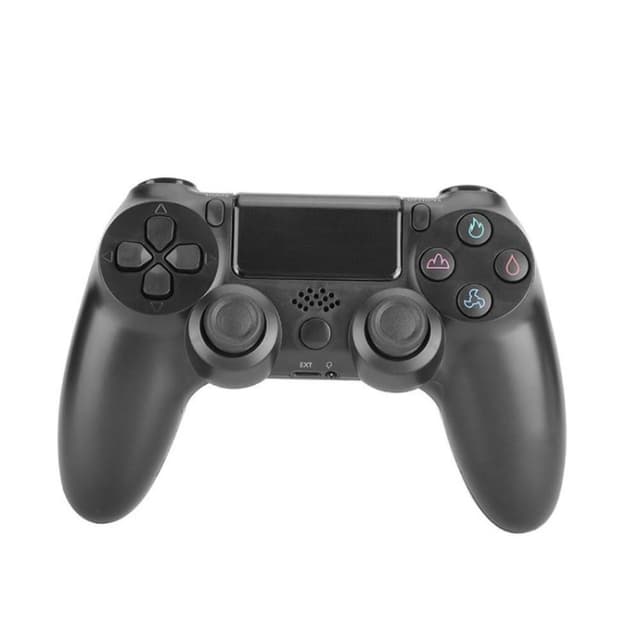 Trådløs spillkontroller for PS4-spill med høyttaler og stereohodesettkontakt - svart