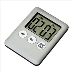 Tunn kökstimer Timer Stor Skärm Digital magnetisk nedräkning - Silver