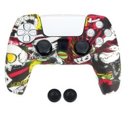 DATA FROG För Sony Playstation 5 Silikonskydd Spelkontrollskydd med 2 Rocker Caps