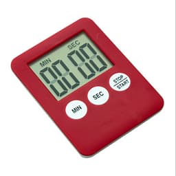 Tynn kjøkkentimer Timer Storskjerm Digital Magnetisk Nedtelling - Rød