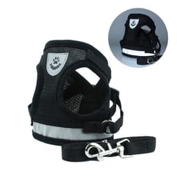 Reflekterende hundesele for liten middels hund - svart/XS