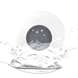 Vanntett Bluetooth-høyttaler med sugekopp (hvit)