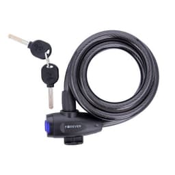 Forever Outdoor Kabellås til cykel med nøgle CBL-150, Sort