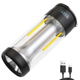3-i-1 lampe Camping Dobbel lyskilde Oppladbar