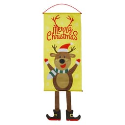 Merry Christmas Flagga Xmas Hängande Banner Dörr Dekor - Rådjur