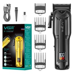 VGR Metallinen hiustenleikkuri Digitaalinäytöllä varustettu hiusleikkuri