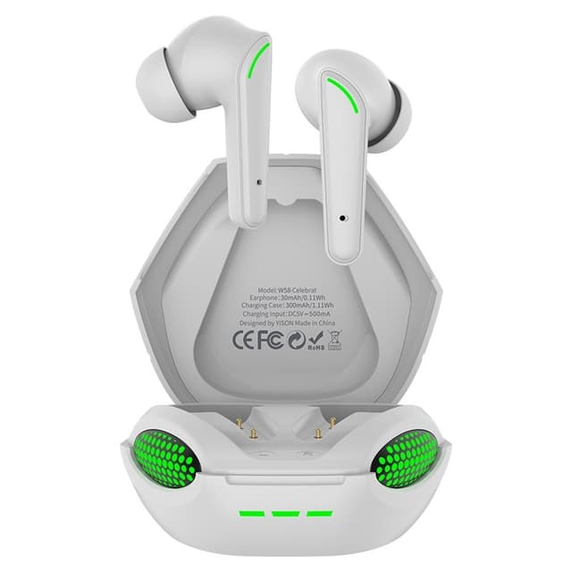 CELEBRAT Kobra Design Bluetooth In-Ear kuulokkeet Stereokuulokkeet - valkoinen