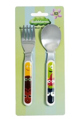 BABBLARNA Bestick Gaffel & Sked