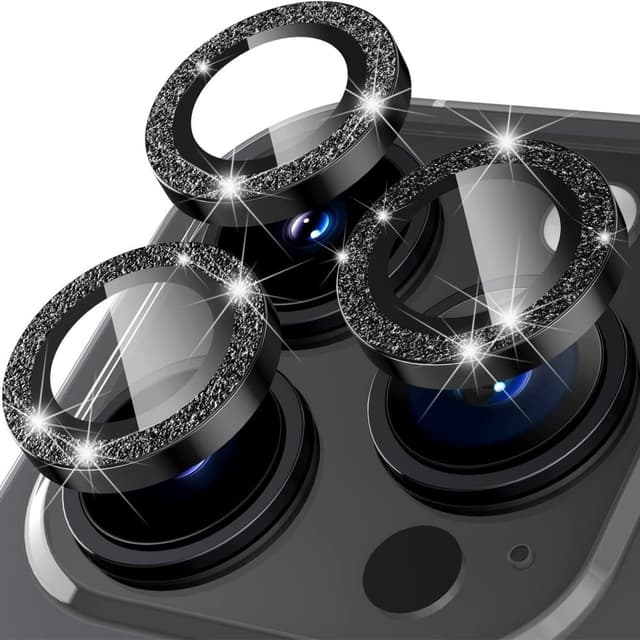 Kameralinse til iPhone 15 Pro/15 Pro Max Glitter