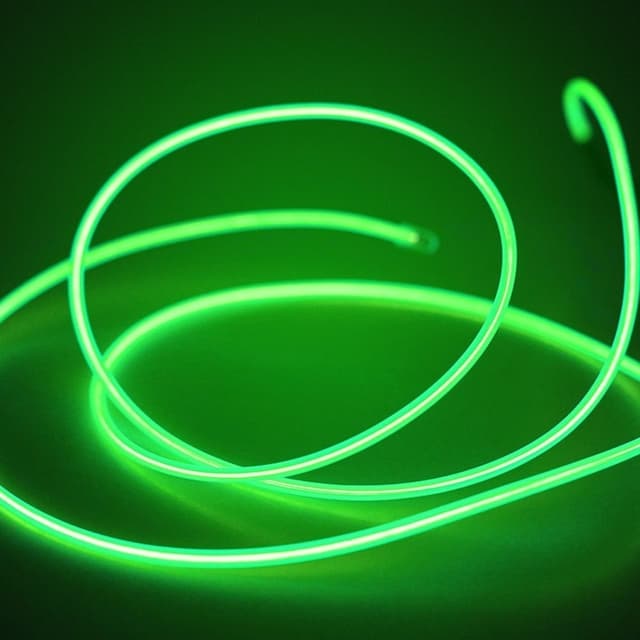 131cm scooter scooter lys batteridrevet fleksibel lampe - grønn
