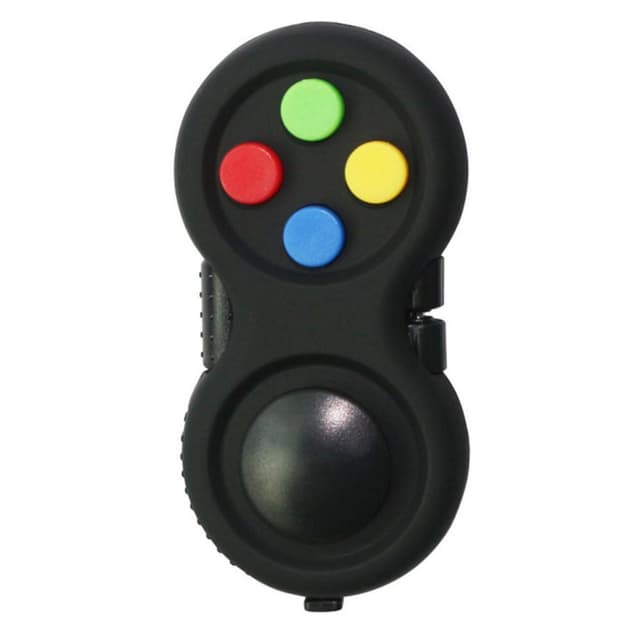 Fidget Spinner Relaxation Pill Joystick med Nøkkelring - Svart