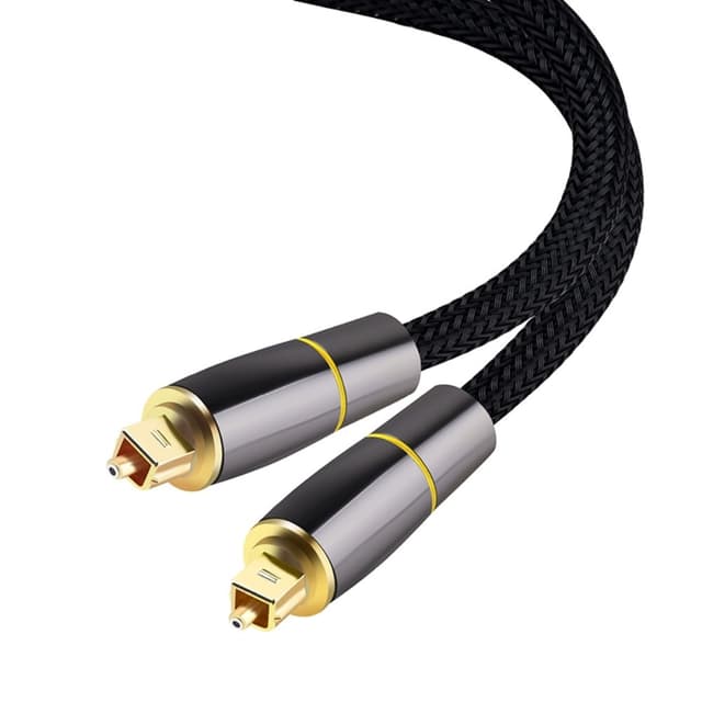 2m SPDIF 5.1 lydkanal optisk kabel Lydlinje Digital gullbelagt