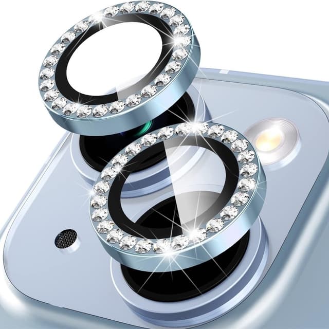 Kameralinse til iPhone 15/15 Plus Glitter