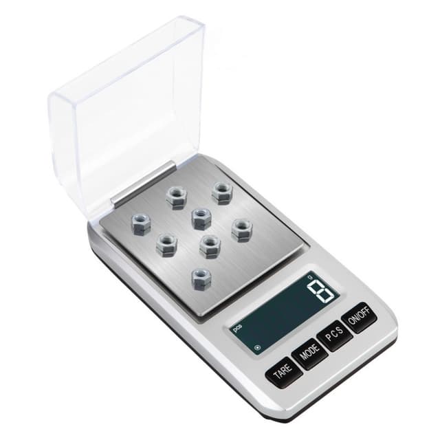 Liten skala digital skala rustfritt stål veier 0,01 gram opp til 500 gram