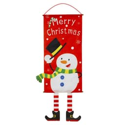 God jul flagg jul hengende banner dørdekor - snømann