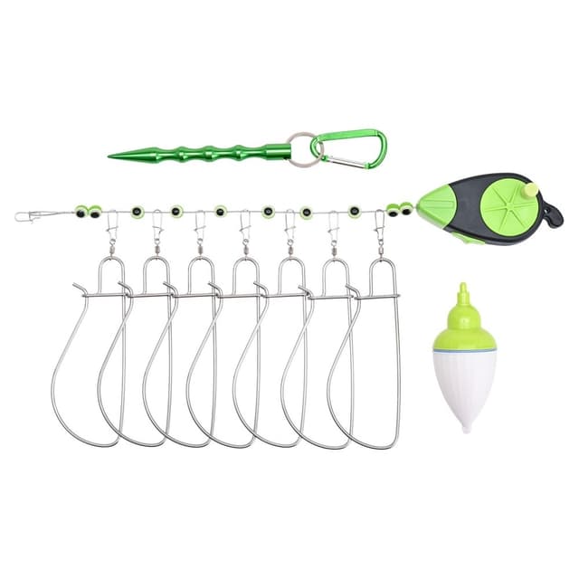 LEO Fishing Stringer Clip ruostumattomasta teräksestä Fishing Stringer Clip 7 napsautuksella